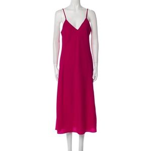 La Ligne Slip Dress in Fuchsia size medium